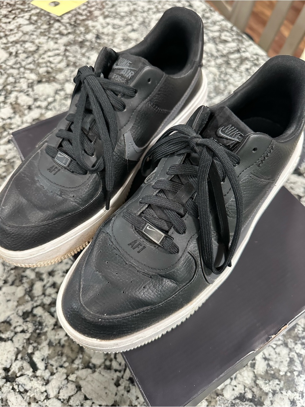 Nike Air Force 1 Low womens size 11 Sneakers - Black with White Sole